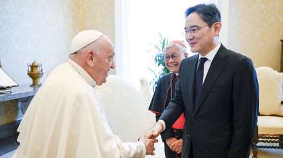 이재용 삼성전자 회장, 프란치스코 교황 처음 만났다